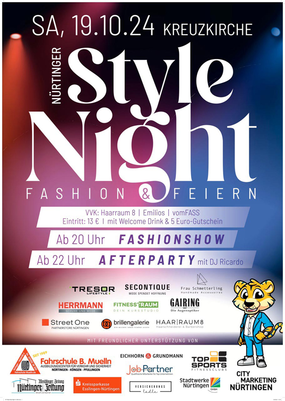 Nuertinger Style Night am 19. Oktober 2024 Kreuzkirche